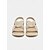 abordables Sandales Plates-sandales de sport beiges pour femmes avec sangles élastiques et semelle coussinée pour une tenue décontractée d'été et un confort en extérieur
