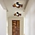 baratos Montagem Embutida &amp; Montagem Semi Embutida-Luminária de teto moderna e simples em formato de folha de lótus, com rosca G9, em ferro com acabamento em nogueira, ideal para quarto, quarto infantil, corredor, sala de estar e varanda.