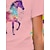 baratos Animais 3D da Menina-Derby de Kentucky Para Meninas 3D Gráfico Cavalo Camisa Camiseta Manga Curta Impressão 3D Verão Primavera Esportes Moda Roupa de rua Infantil 4-12 anos Gola Redonda Casual Diário Ao ar livre Normal