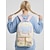 baratos Mochilas para Crianças e Adolescentes-Mochila feminina em poliéster na cor macaron, mochila escolar de grande capacidade com alças ajustáveis para meninas do ensino fundamental, ideal para volta às aulas, viagens e esportes ao ar livre.