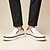 cheap Slip-On Casual Shoes-Men's White Slip-On Loafers – Lightweight Faux Leather Shoes with Cushioned Sole for Casual and Everyday Wear