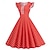 economico Vestiti-Anni 1950 Retrò Vintage Rockabilly Midi Vestito Abito Swing Vestito Svasato Senza maniche Pizzo Pois Aderente &amp; Svasato Altalena a dondolo Scollo a V Costume Per donna Feste Abbigliamento Quotidiano