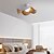 baratos Montagem Embutida &amp; Montagem Semi Embutida-Luminária de teto moderna e simples em formato de folha de lótus, com rosca G9, em ferro com acabamento em nogueira, ideal para quarto, quarto infantil, corredor, sala de estar e varanda.