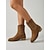 abordables Femmes-Bottines western taupe en daim pour femme - bottines cowboy classiques courtes avec broderie &amp;Talon bloc pour festivals de musique en plein air, concerts country &amp;style bohème