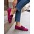 abordables Chaussures sans lacet et mocassins femme-Mocassins en daim rose pour femme avec accent léopard – chaussures plates confortables pour le quotidien, les sorties décontractées et le bureau