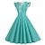 economico Vestiti-Anni 1950 Retrò Vintage Rockabilly Midi Vestito Abito Swing Vestito Svasato Senza maniche Pizzo Pois Aderente &amp; Svasato Altalena a dondolo Scollo a V Costume Per donna Feste Abbigliamento Quotidiano