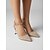 billige Slingback pumps-damer spidse tå med rhinstensformede ankelrem - elegante pumps i ruskind til aftenfest &amp;bryllup