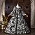 voordelige Jurken-Rococo Barok Baljurk  Tot de grond Jurken Baljurk  Korte mouwen Prinses Bruids Kant Bloemig Baljurk Vierkante hals Kostuum Dames Koninklijk Halloween Carnaval Maskerade Schoolfeest Teaparty Feesten