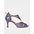 baratos Sapatos de Dança Latina-Sapatos de dança latina femininos roxos com glitter, com tiras no tornozelo e bico aberto, ideais para salsa, tango e dança de salão. &amp; desempenho
