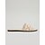 baratos Chinelos de slide-Sandálias rasteiras femininas de crochê creme com renda - elegantes chinelos com bordado floral para férias em hotéis de luxo e escapadelas na praia. &amp;relaxamento em um resort de verão