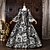 voordelige Jurken-Rococo Barok Baljurk  Tot de grond Jurken Baljurk  Korte mouwen Prinses Bruids Kant Bloemig Baljurk Vierkante hals Kostuum Dames Koninklijk Halloween Carnaval Maskerade Schoolfeest Teaparty Feesten