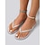 billiga Slide Sandaler-Bohemiska blommiga flip-flops för kvinnor - tropiska sommarstrandsandaler med flätade remmar &amp;livfulla blommönster för ösemestrar &amp;avkoppling vid poolen