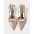 billige Mor til bruden/gommen-Kvinders guld slingback hæle – elegante spidse tå pumps til brudens mor, bryllup i byen &amp;formelle begivenheder