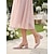 abordables Invité au mariage-Escarpins roses à petit talon carré et bride arrière pour femme - chaussures élégantes pour invitée à un mariage champêtre