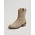abordables Femmes-Bottines western taupe en daim pour femme - bottines cowboy classiques courtes avec broderie &amp;Talon bloc pour festivals de musique en plein air, concerts country &amp;style bohème