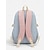 baratos Mochilas para Crianças e Adolescentes-Mochila feminina em poliéster na cor macaron, mochila escolar de grande capacidade com alças ajustáveis para meninas do ensino fundamental, ideal para volta às aulas, viagens e esportes ao ar livre.