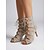 baratos Sapatos de Dança Latina-Botas de dança latina femininas com strass - salto alto com cadarço para salão de baile &amp;sapatinhos de dança salsa