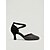 voordelige Ballroomschoenen &amp; moderne dansschoenen-Zwarte ballroomdansschoenen voor dames, gesloten teenschoenen met strasssteentjes en gekruiste bandjes, oefenhakken voor standaarddansen, wals en tango. &amp;training