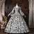 voordelige Jurken-Rococo Barok Baljurk  Tot de grond Jurken Baljurk  Korte mouwen Prinses Bruids Kant Bloemig Baljurk Vierkante hals Kostuum Dames Koninklijk Halloween Carnaval Maskerade Schoolfeest Teaparty Feesten