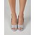 voordelige Hakken Sandalen-Damessandalen met zilveren kanten hoge hakken – open teensandalen met slingback voor cocktailparty's en avondevenementen &amp;bruiloftsgast