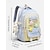 baratos Mochilas para Crianças e Adolescentes-Mochila feminina em poliéster na cor macaron, mochila escolar de grande capacidade com alças ajustáveis para meninas do ensino fundamental, ideal para volta às aulas, viagens e esportes ao ar livre.