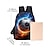 cheap Kids &amp; Teen Backpacks-Kid's Football Print Backpack Lunch Bag Pencil Case 3-Piece Set, Polyester Large Capacity School Bag with Adjustable Straps for Back to School, Travel, Outdoor Sports