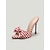 billige Hæl-sandaler-Chic damesko med rød og hvid gingham-mønster og høj hæl - elegante sandaler med spids tå og sløjfe &amp;stilettohæle til sommerens resortmiddage, retro havefester &amp;picnic chic-stilarter