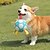 abordables Juguetes Interactivos para Mascotas-Pelota de fútbol con forma de huella de pata, juguete masticable para perros con correas