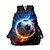 cheap Kids &amp; Teen Backpacks-Kid's Football Print Backpack Lunch Bag Pencil Case 3-Piece Set, Polyester Large Capacity School Bag with Adjustable Straps for Back to School, Travel, Outdoor Sports