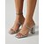 ieftine Sandale cu toc-Sandale pentru femei cu toc bloc și strasuri argintii, pantofi eleganți minimalisti cu toc gros și barete pentru cocktail, bal de absolvire &amp;evenimente de seară