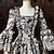 voordelige Jurken-Rococo Barok Baljurk  Tot de grond Jurken Baljurk  Korte mouwen Prinses Bruids Kant Bloemig Baljurk Vierkante hals Kostuum Dames Koninklijk Halloween Carnaval Maskerade Schoolfeest Teaparty Feesten