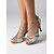 cheap Latin Shoes-Women's Silver Latin Dance Shoes - Cross Strap High Heel Ballroom &amp; Salsa Dance Sandals