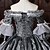 ieftine Rochii-Rococo Baroc Rochie De Bal Lungime Podea Rochii Rochie De Bal Mâneci scurte Prințesă Gentlewoman de Mireasă Floral De pe umăr Haine Bal Costume de fancy Pentru femei Regal Halloween Carnaval Mascaradă