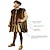 abordables Tenues-Médiéval Renaissance Tenues Prince Chevalier Celtique Déguisement Homme Royal Halloween Carnaval Mascarade Performance LARP Foire de la Renaissance Adulte Costume