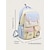 baratos Mochilas para Crianças e Adolescentes-Mochila feminina em poliéster na cor macaron, mochila escolar de grande capacidade com alças ajustáveis para meninas do ensino fundamental, ideal para volta às aulas, viagens e esportes ao ar livre.