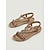 economico Sandali Piani-Sandali piatti da donna color marrone caffè con perline - comodi sandali boho con inserti di gemme per vacanze al mare e visite turistiche all'aperto &amp;abbigliamento per vacanze tropicali
