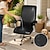 abordables Housse de chaise-housse de chaise de bureau imperméable et extensible - design simple et moderne - housse de chaise d'ordinateur en cuir PU - durable et facile à nettoyer - parfaite pour protéger et améliorer les