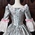 preiswerte Kleider-Rokoko Barock Ballkleid Bodenlang Kleid Ballkleid langarm Prinzessin Dame Braut Blumen Ballkleid Quadrathals Kostüm Damen königlich Halloween Karneval Maskerade Abschlussball Teegesellschaft Party