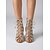 baratos Sapatos de Dança Latina-Botas de dança latina femininas com strass - salto alto com cadarço para salão de baile &amp;sapatinhos de dança salsa