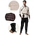 abordables Tenues-Médiéval Renaissance Pantalon Ceinture Taille Chemise Manches longues À lacets Déguisement Homme Mascarade Soirée Foire de la Renaissance LARP Adulte Chemise Pantalon Armure d'épaule