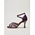 cheap Latin Shoes-Women's Purple Rhinestone Latin Dance Shoes - Elegant Ballroom Heels for Professional Dance Competitions and Formal Dance Parties