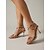 preiswerte 1920er Jahre &amp; Gatsby-Ära-Damenschuhe im Stil der 1920er Jahre – champagnerfarbene Riemchenpumps mit metallischem, geometrischem Ausschnitt für Flapper-Partys und Cocktailabende &amp;Abschlussball