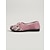 billige Flade sko til kvinder-Kvinders lyserøde slip-on flade sko med blomsterbroderi - lette, åndbare, afslappede ballerinasko, bløde, behagelige loafers til daglig brug &amp;rejse