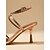 preiswerte 1920er Jahre &amp; Gatsby-Ära-Damenschuhe im Stil der 1920er Jahre – champagnerfarbene Riemchenpumps mit metallischem, geometrischem Ausschnitt für Flapper-Partys und Cocktailabende &amp;Abschlussball