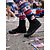 abordables Zapatos de mujer-Zapatillas deportivas blancas de lona de caña alta para mujer con estampado patriótico – Botas de lona con cordones y la bandera de EE. UU. para el Día de la Independencia y desfiles. &amp;ropa informal