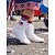 abordables Zapatos de mujer-Zapatillas deportivas blancas de lona de caña alta para mujer con estampado patriótico – Botas de lona con cordones y la bandera de EE. UU. para el Día de la Independencia y desfiles. &amp;ropa informal