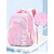 abordables Mochilas para Niños y Adolescentes-Conjunto de mochila escolar para niñas con estampado degradado en tonos pastel, mochila de poliéster de gran capacidad con múltiples compartimentos y bolsa para el almuerzo. &amp;Funda para carrito,