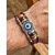 preiswerte Urlaubszubehör-Türkisfarbenes Lederarmband für Herren mit Totenkopf- und Metallelementen im Bohemian-Western-Stil, perfekt für Freizeit und Alltag.