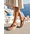 levne Espadrilky-Dámské hnědé espadrilky na klínku - elegantní háčkované krajkové žabky s vysokou platformou na ostrovní dovolenou, plavbu po pláži &amp;letní středisko