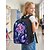 baratos Mochilas para Crianças e Adolescentes-Mochila escolar feminina com estampa de sereia, mochila de poliéster de grande capacidade com vários compartimentos e alças refletoras. &amp;Capa para mala de viagem com estampa fofa de fantasia oceânica,